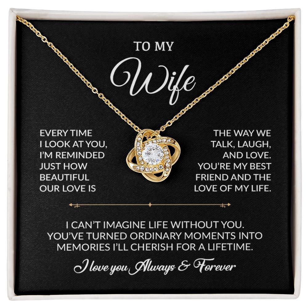 To My Wife Necklace, Gift For Wife, Anniversary Gift For Wife, Necklace For Wife 13_8_Black