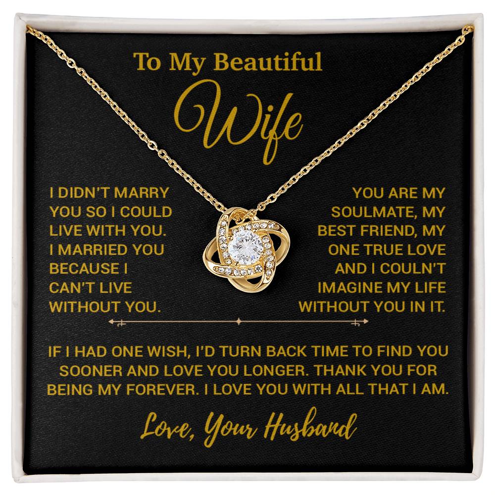 To My Wife Necklace, Christmas Gifts For Women, Anniversary Gift For Wife 22_12_Gold