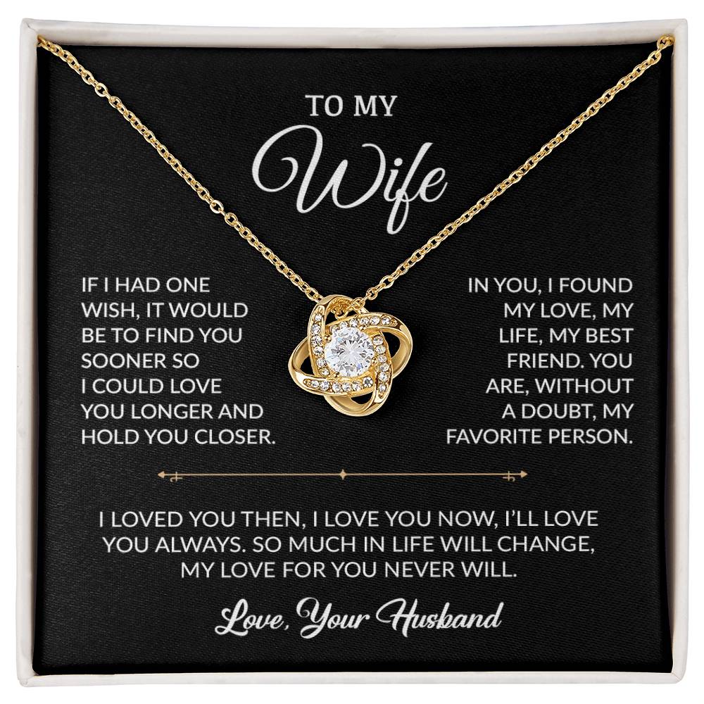 To My Wife Necklace, Gift For Wife, Anniversary Gift For Wife, Necklace For Wife 12_9_Black