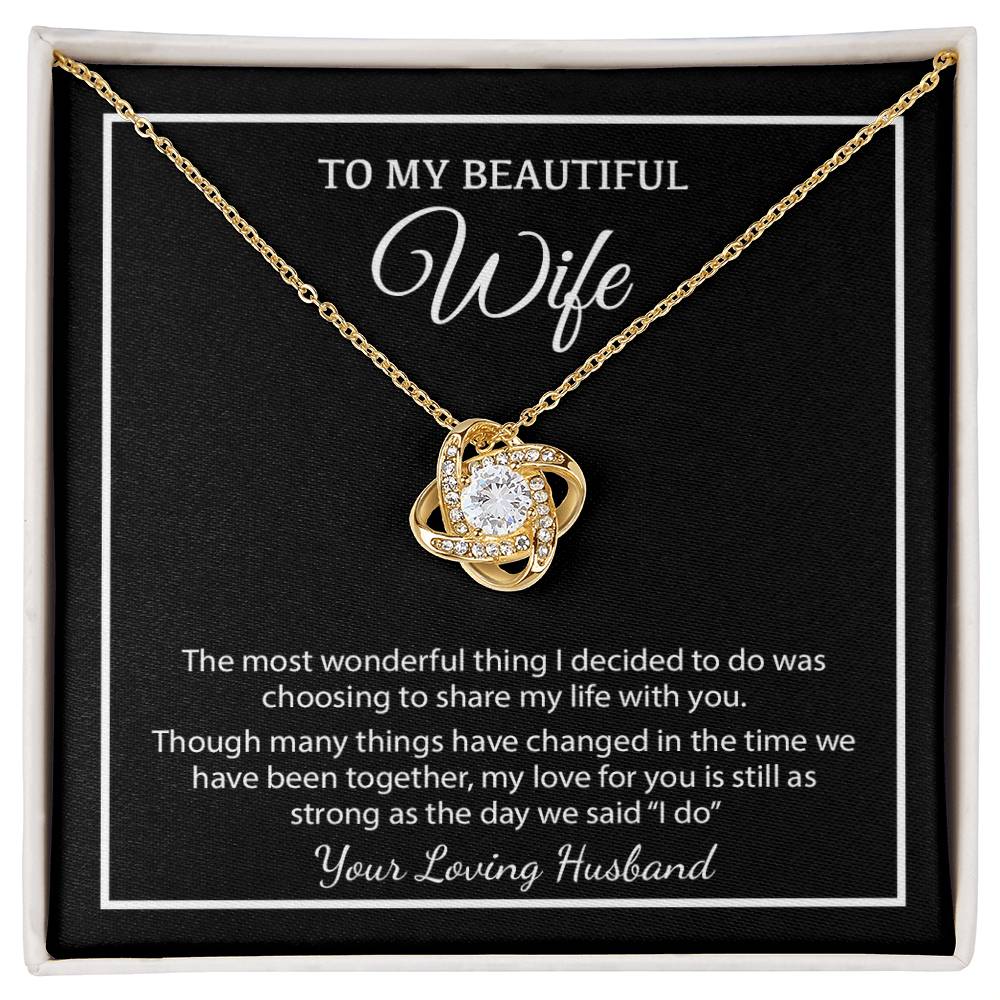To My Wife Necklace, Christmas Gifts For Women, Anniversary Gift For Wife 5_12_White