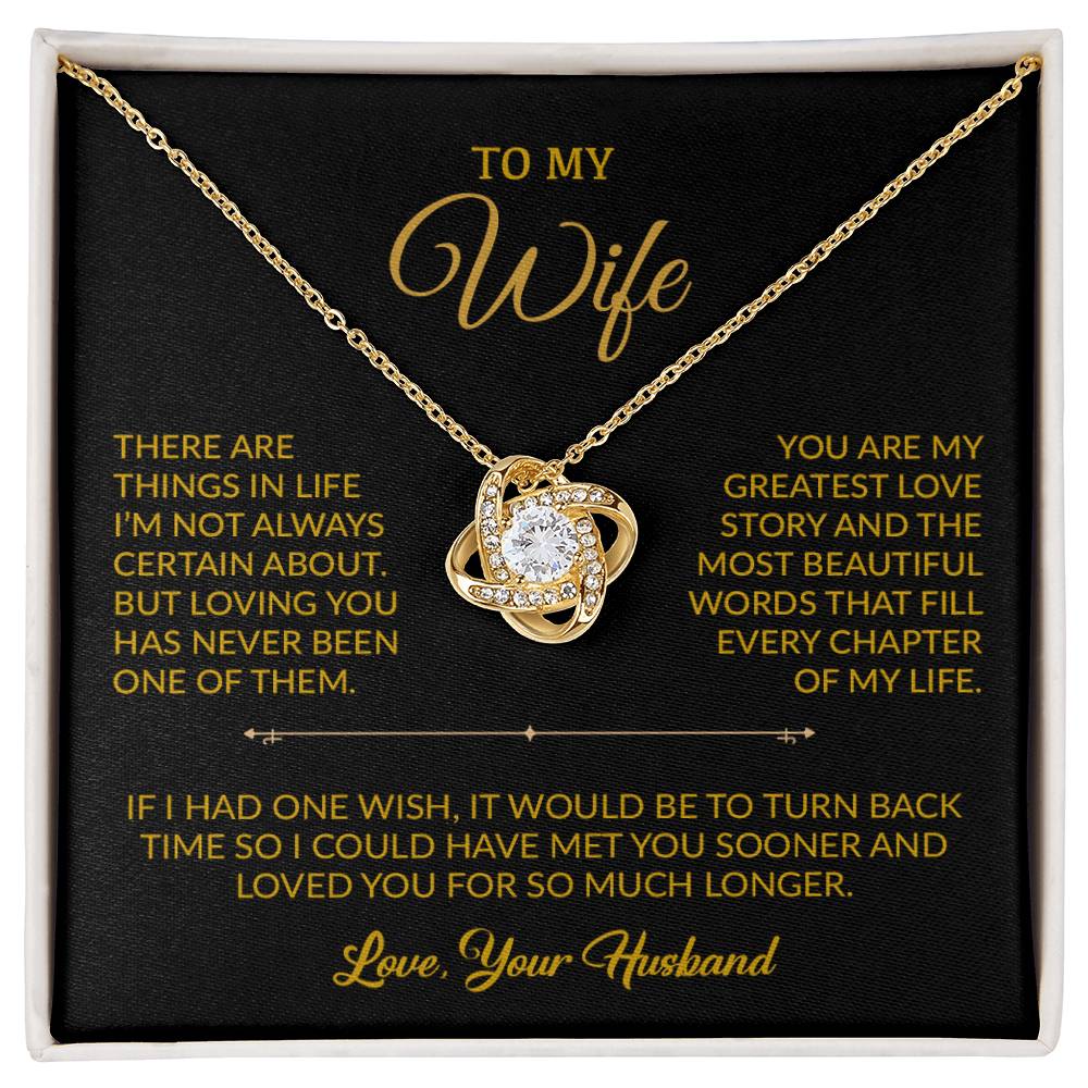 To My Wife Necklace, Gift For Wife, Anniversary Gift For Wife, Necklace For Wife 7_9_Gold