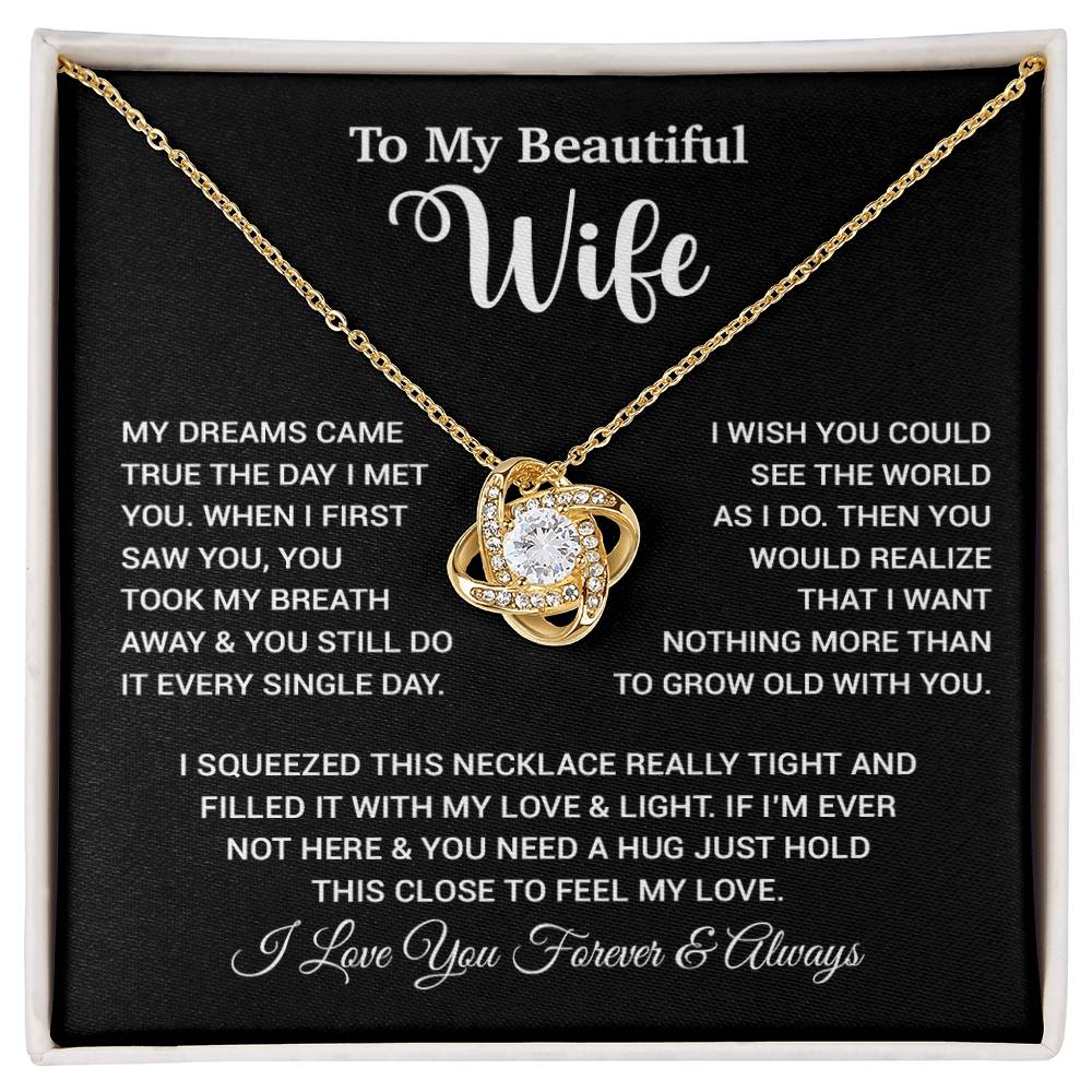 To My Wife Necklace, Wife Gift From Husband, Wife Husband Necklace, Christmas Gift 24_9_Black