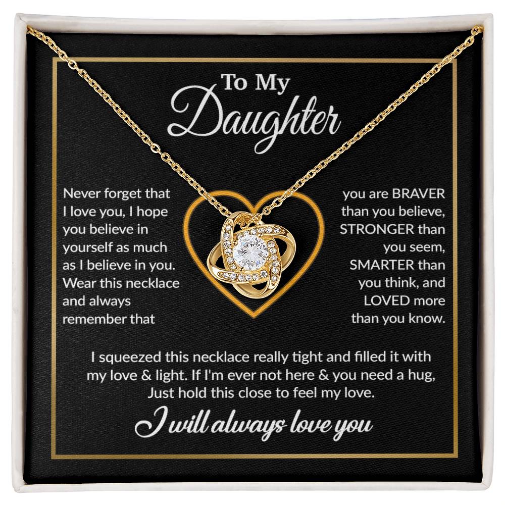 To My Daughter Necklace, Gift For Daughter From Dad, Daughter Father Necklace 13_12_Black
