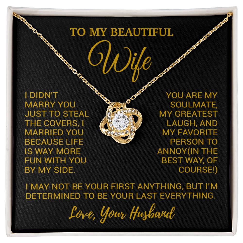 To My Wife Necklace, Christmas Gifts For Women, Anniversary Gift For Wife 24_10_Gold