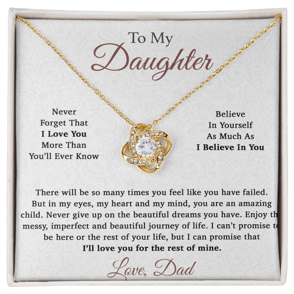 To My Daughter Necklace, Daughter Father Necklace, Daughter Gift From Dad 999
