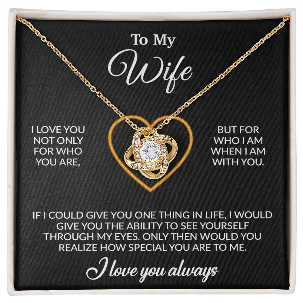 To My Wife Necklace, Gift For Wife, Anniversary Gift For Wife, Necklace For Wife 10_6_Black