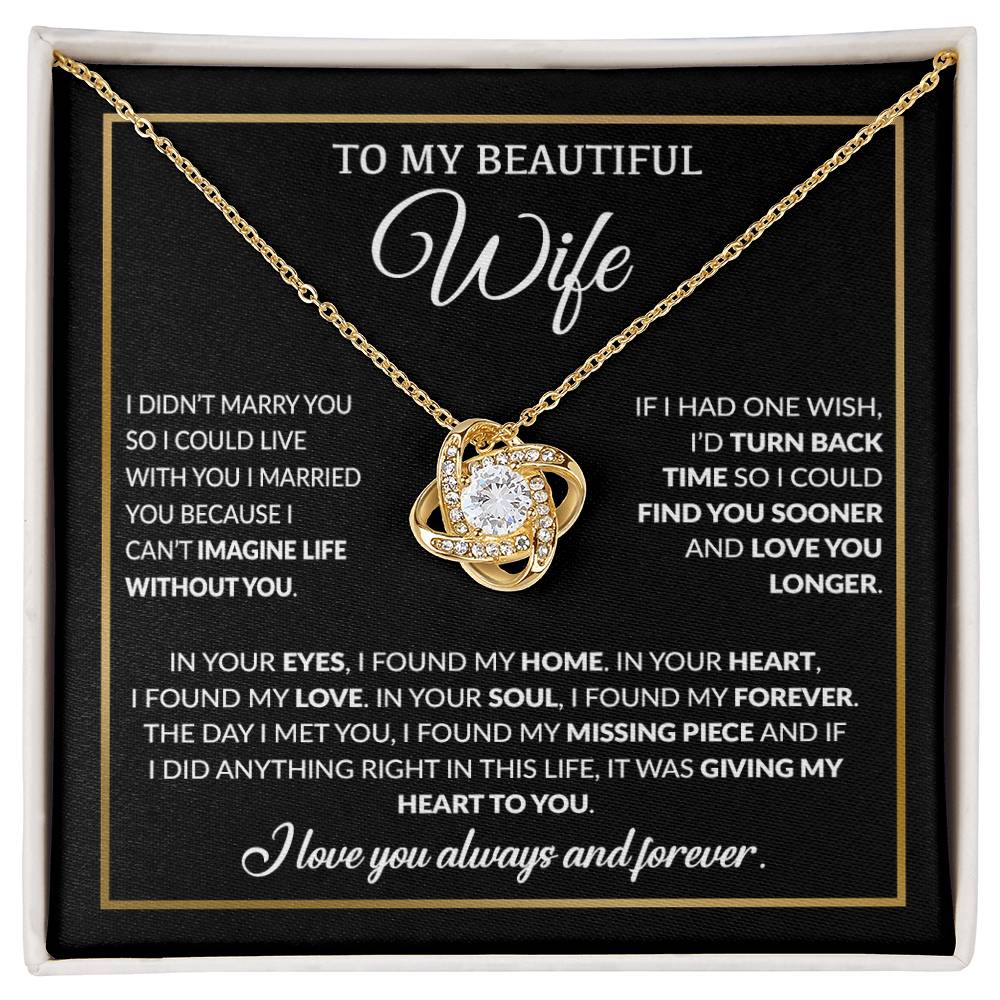 To My Wife Necklace, Christmas Gifts For Women, Anniversary Gift For Wife 15_12_Black