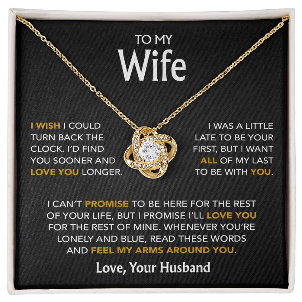To My Wife Necklace, Gift For Wife, Anniversary Gift For Wife, Necklace For Wife 20_5_Black