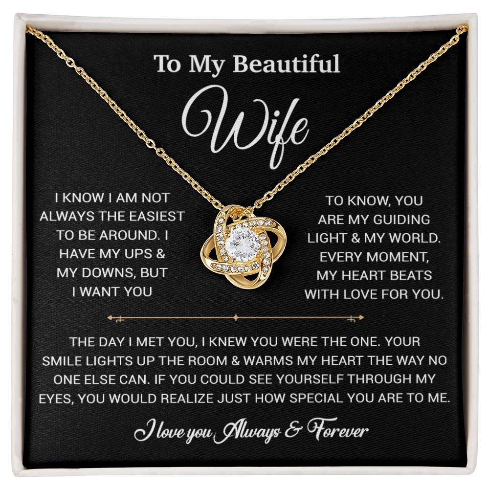 To My Wife Necklace, Gift For Wife, Anniversary Gift For Wife, Necklace For Wife 6_6_Black
