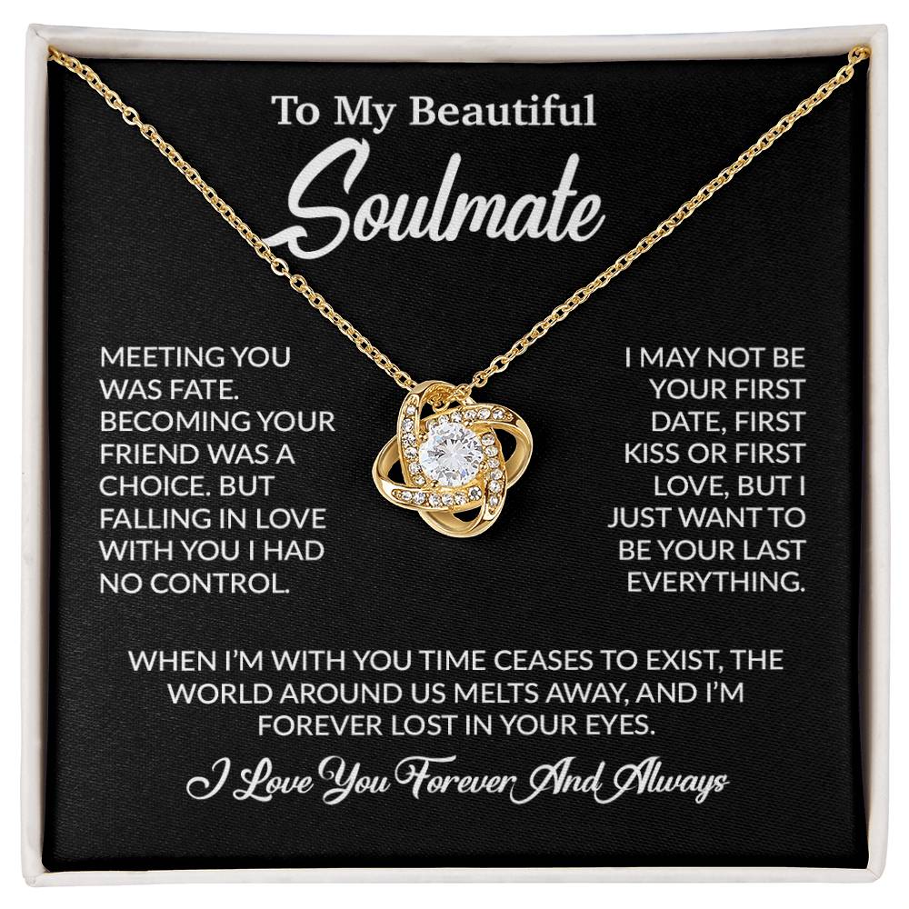 To My Soulmate Necklace, Soulmate Gift, Gift For Girlfriend, Christmas Gift 16_10_Black