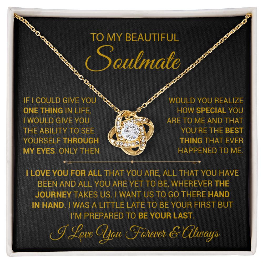 To My Soulmate Necklace, Gift For Wife Girlfriend From Husband, Christmas Gift 9_9_Gold