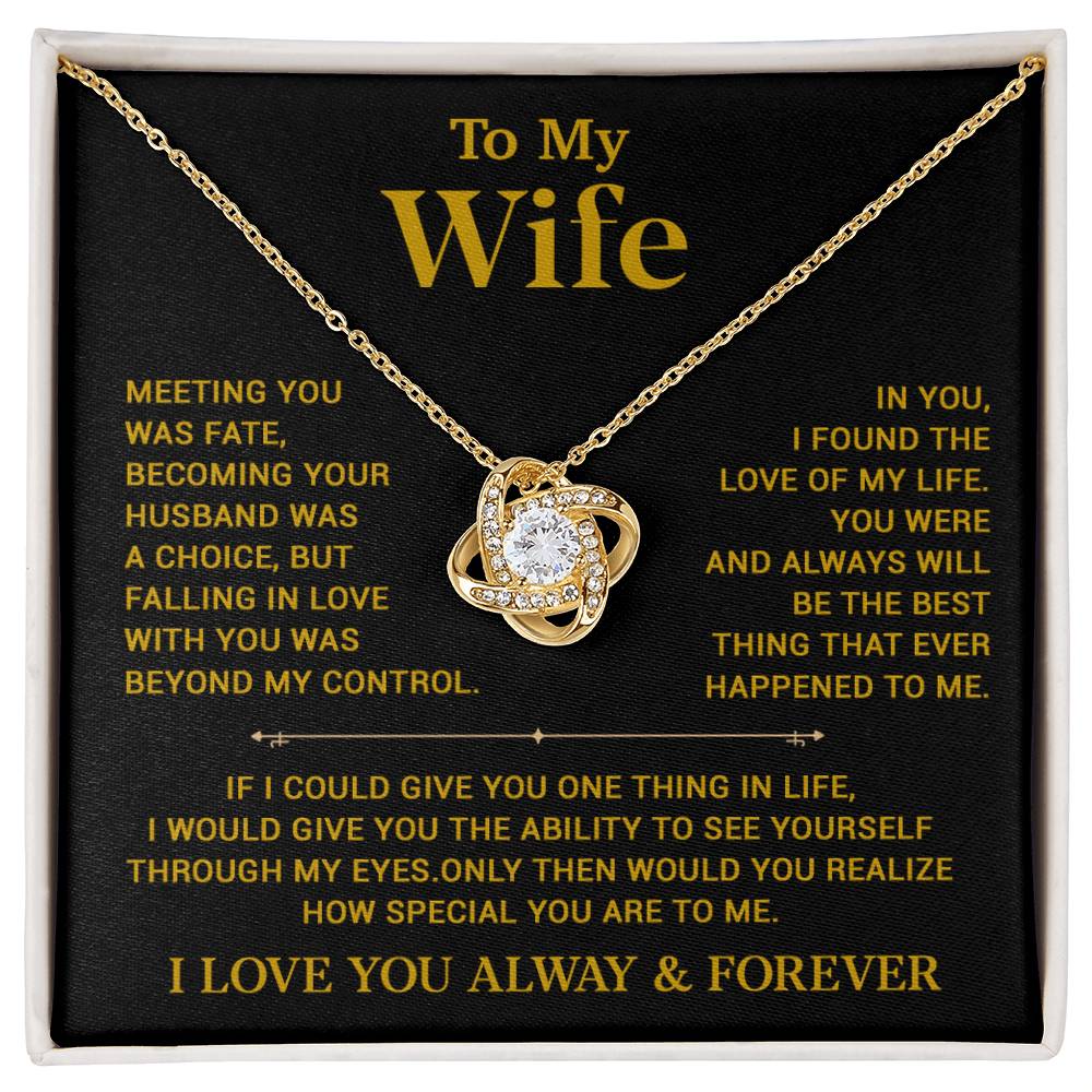 To My Wife Necklace, Gift For Wife, Anniversary Gift,Christmas Gift 20_11_Gold