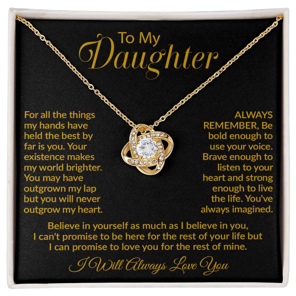 To My Daughter Necklace, Gift for Daughter from Dad, Daughter Father Necklace 6_10_Gold