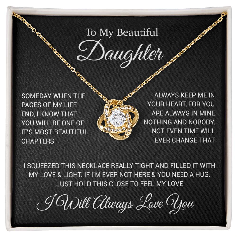 To My Daughter Necklace, Daughter Father Necklace, Daughter Gift From Dad 25_4_Black