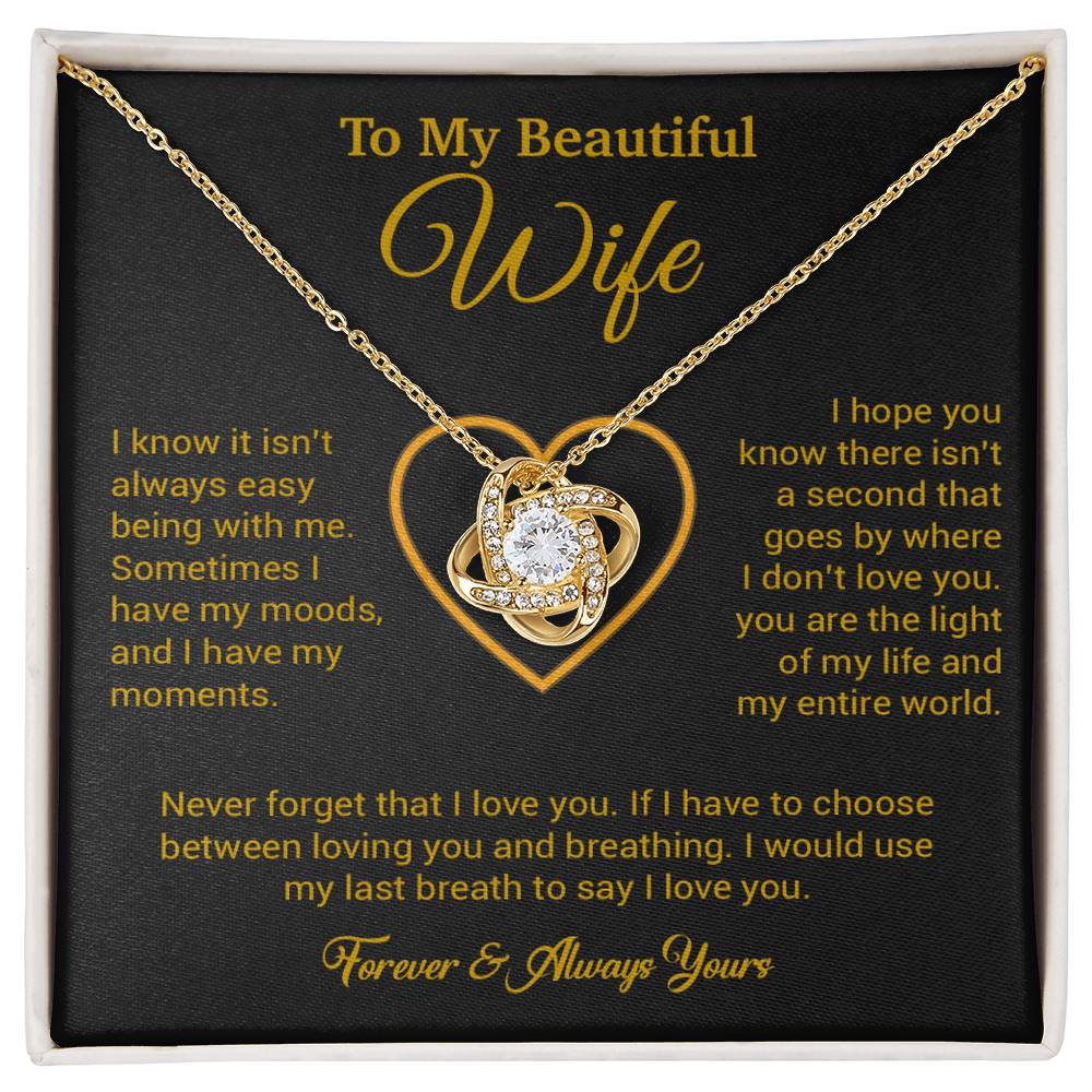 To My Wife Necklace, Gift For Wife, Anniversary Gift For Wife, Necklace For Wife 25_5_Gold