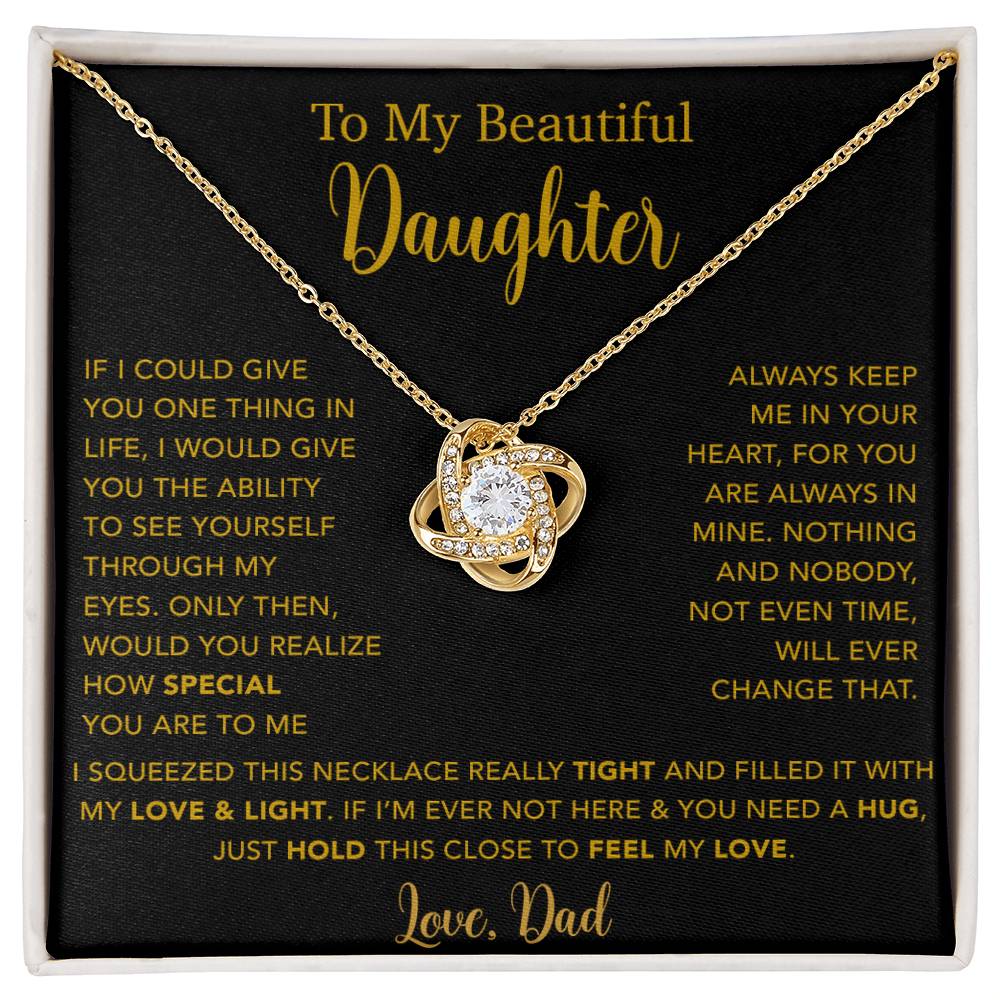To My Daughter Necklace, Gift for Daughter from Dad, Father Daughter Necklace  4_5_Gold
