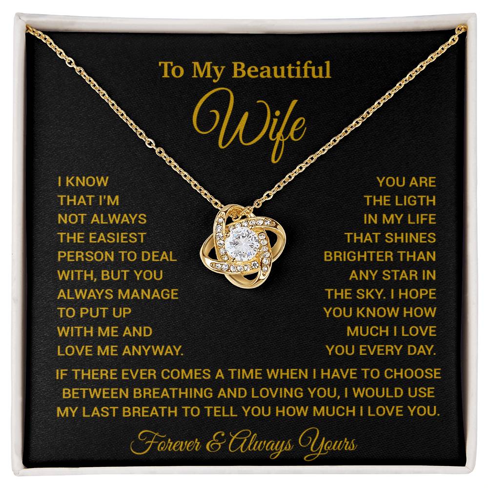 To My Wife Necklace, Christmas Gifts For Wife, Anniversary Cute Gift For Wife_6_9_Gold