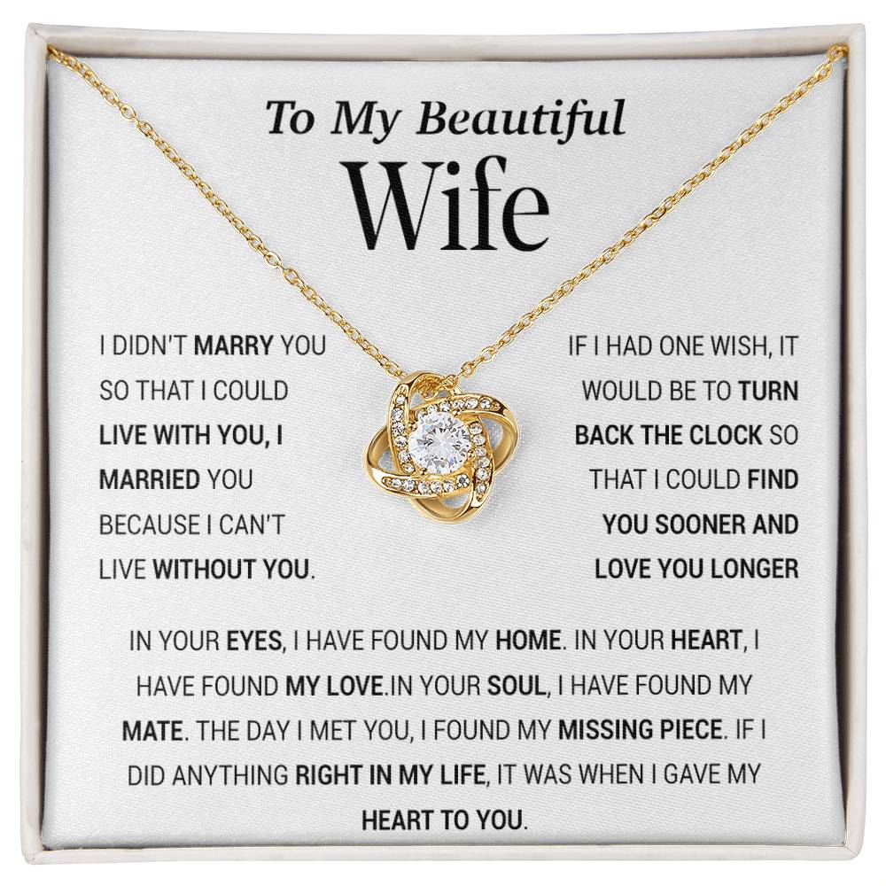 To My Wife Necklace, Gift For Wife, Anniversary Gift For Wife, Christmas Gift 27_11_White