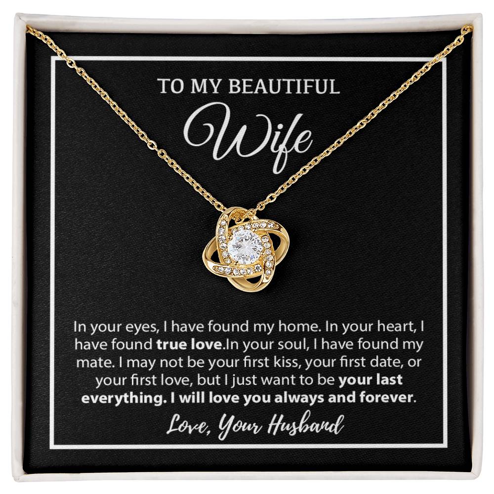 To My Wife Necklace, Christmas Gifts For Women, Anniversary Gift For Wife 18_12_White