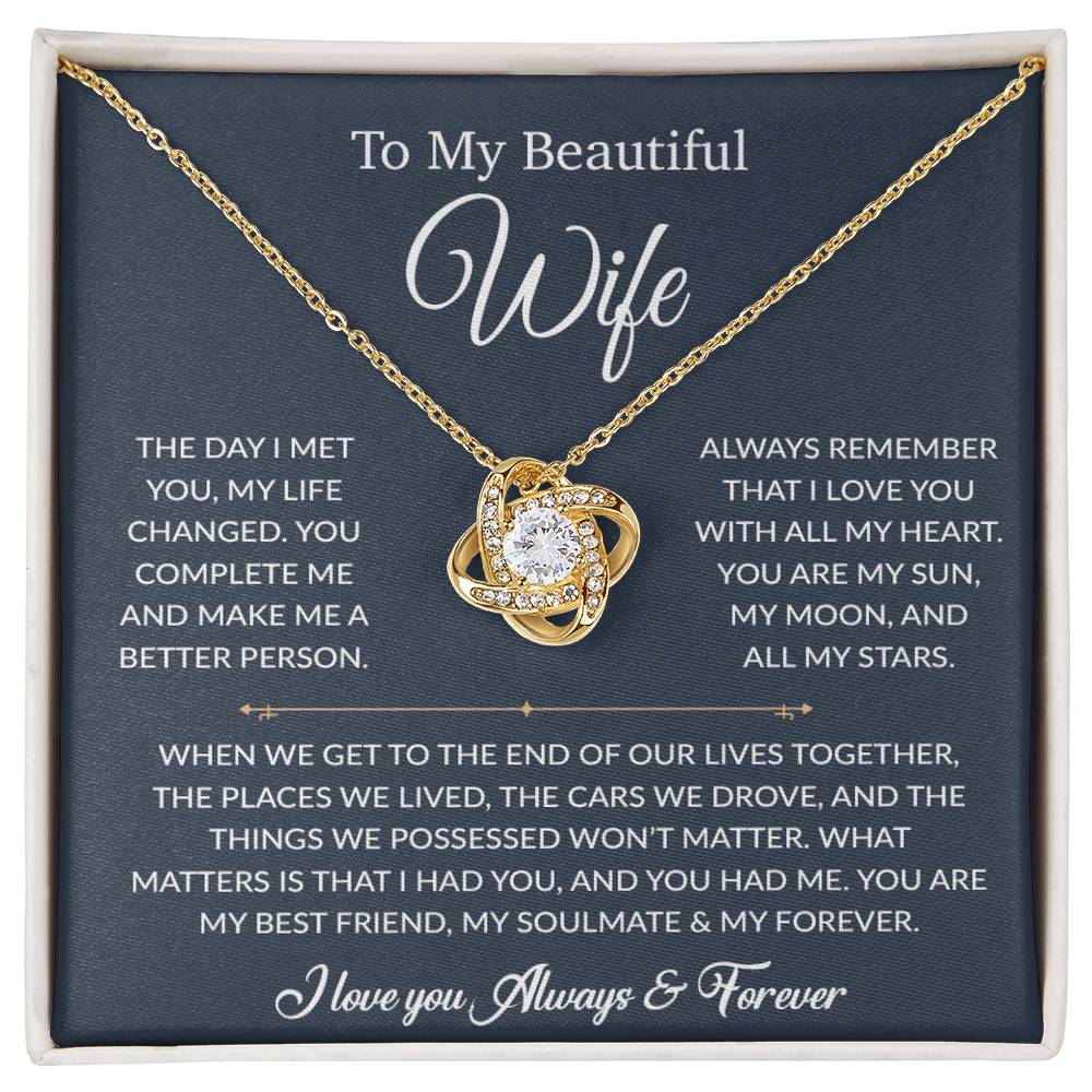 To My Wife Necklace, Gift For Wife, Anniversary Gift For Wife, Necklace For Wife 26_6_Blue