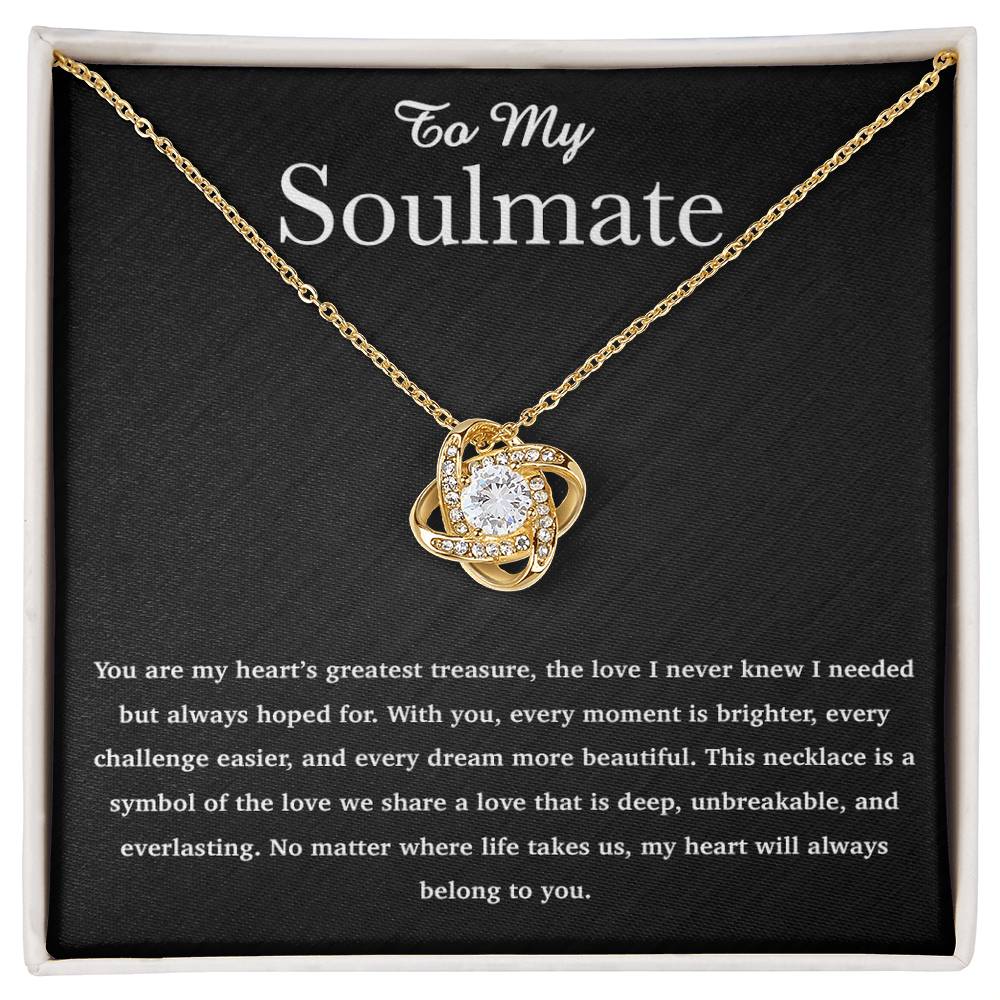 To My soulmate Necklace, Anniversary Gift For Her, Wife, Girlfriend, Soulmate Gift