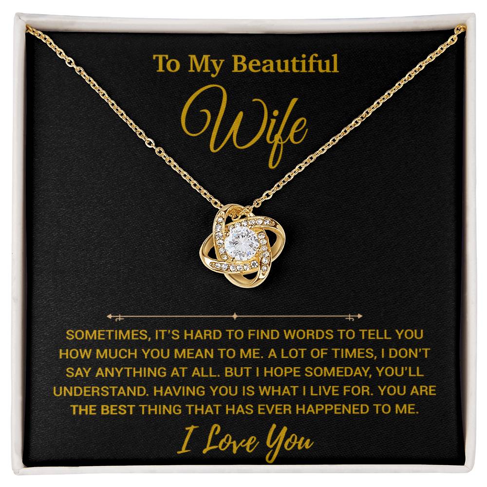 To My Wife Necklace, Christmas Gifts For Women, Anniversary Gift For Wife 19_11_Gold