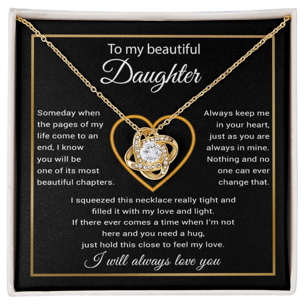 To My Daughter Necklace, Gift For Daughter From Dad, Daughter Father Necklace 28_11_Black