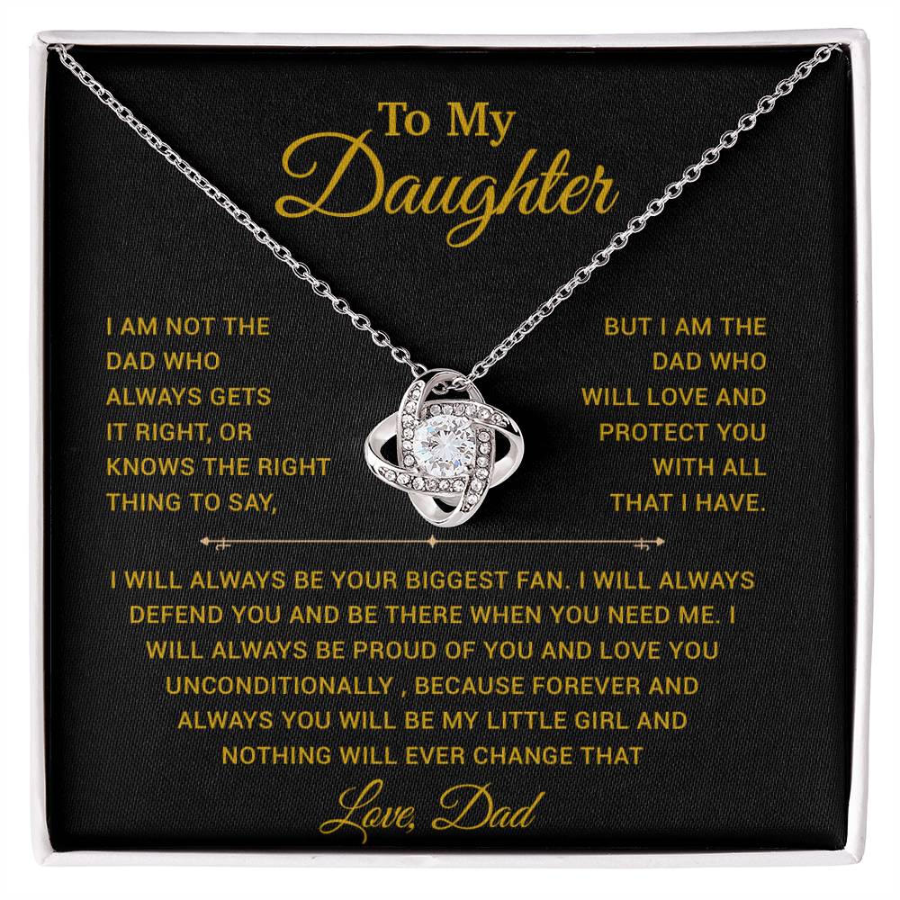 To My Daughter Necklace, Gift for Daughter from Dad, Father Daughter Necklace 23_11_Gold