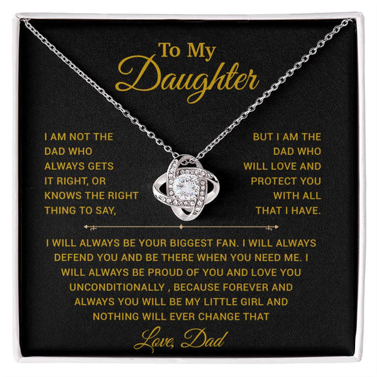 To My Daughter Necklace, Gift for Daughter from Dad, Father Daughter Necklace 23_11_Gold
