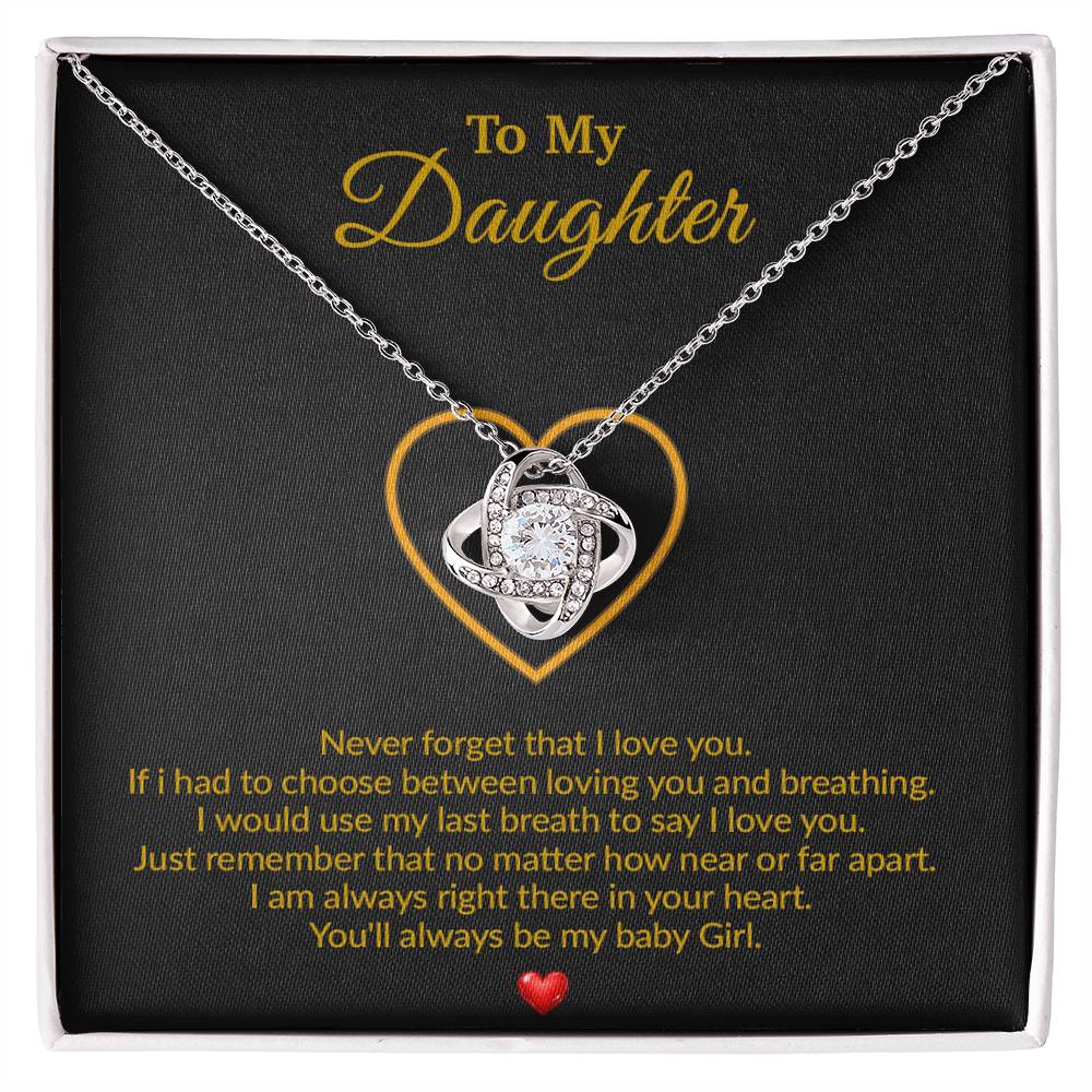 To My Daughter Necklace, Gift for Daughter from Dad, Father Daughter Necklace 11_8_Gold