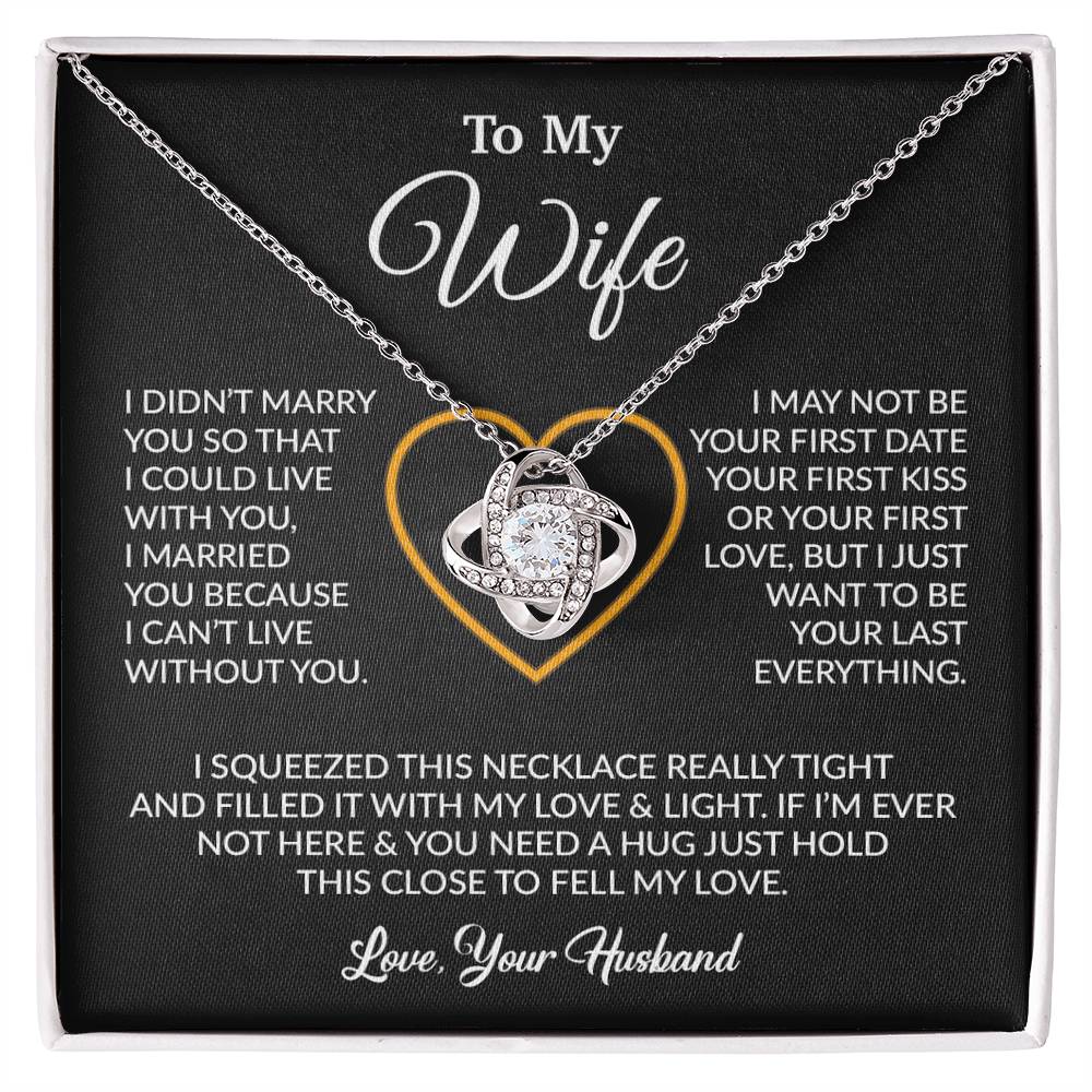 To My Wife Necklace, Wife Gift from Husband, Christmas Gift 5_12_Black