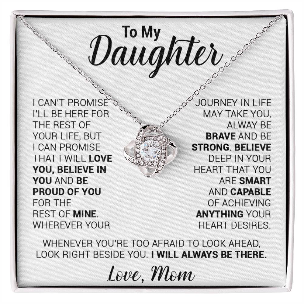 To My Daughter Necklace, Daughter Mother Necklace, Daughter Gift From Mom 21_8_White