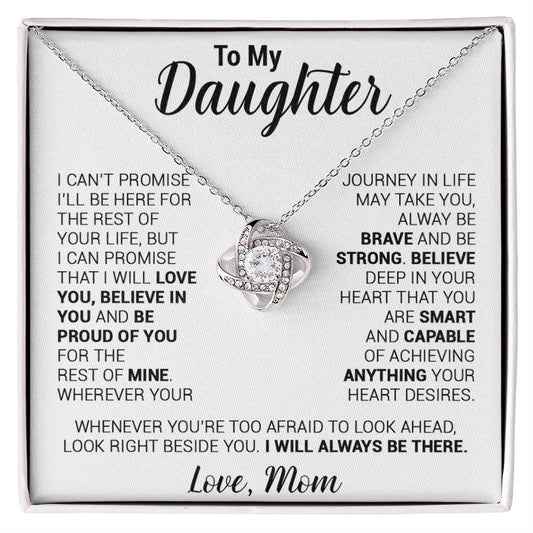 To My Daughter Necklace, Daughter Mother Necklace, Daughter Gift From Mom 21_8_White