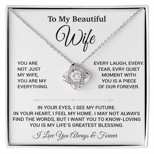 To My Wife Necklace, Christmas Gifts For Women, Anniversary Gift For Wife 10_9_White