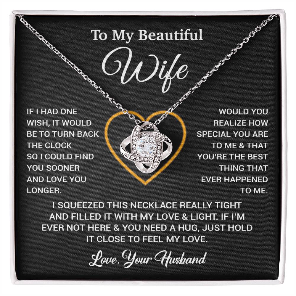 To My Wife Necklace, Gift For Wife, Anniversary Gift For Wife, Necklace For Wife 28_5_Black