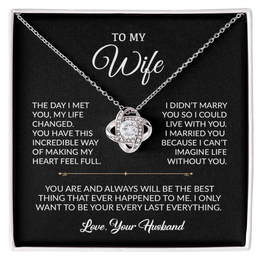 To My Wife Necklace, Gift For Wife, Anniversary Gift For Wife, Necklace For Wife 10_9_Black