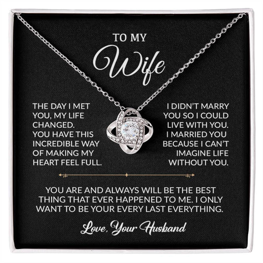 To My Wife Necklace, Gift For Wife, Anniversary Gift For Wife, Necklace For Wife 10_9_Black