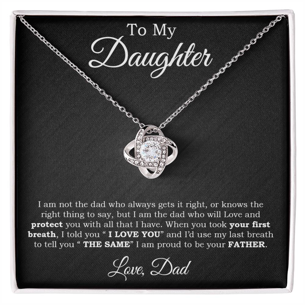 To My Daughter Gifts From Dad Hearts Necklace Father To Daughter Birthday Gift