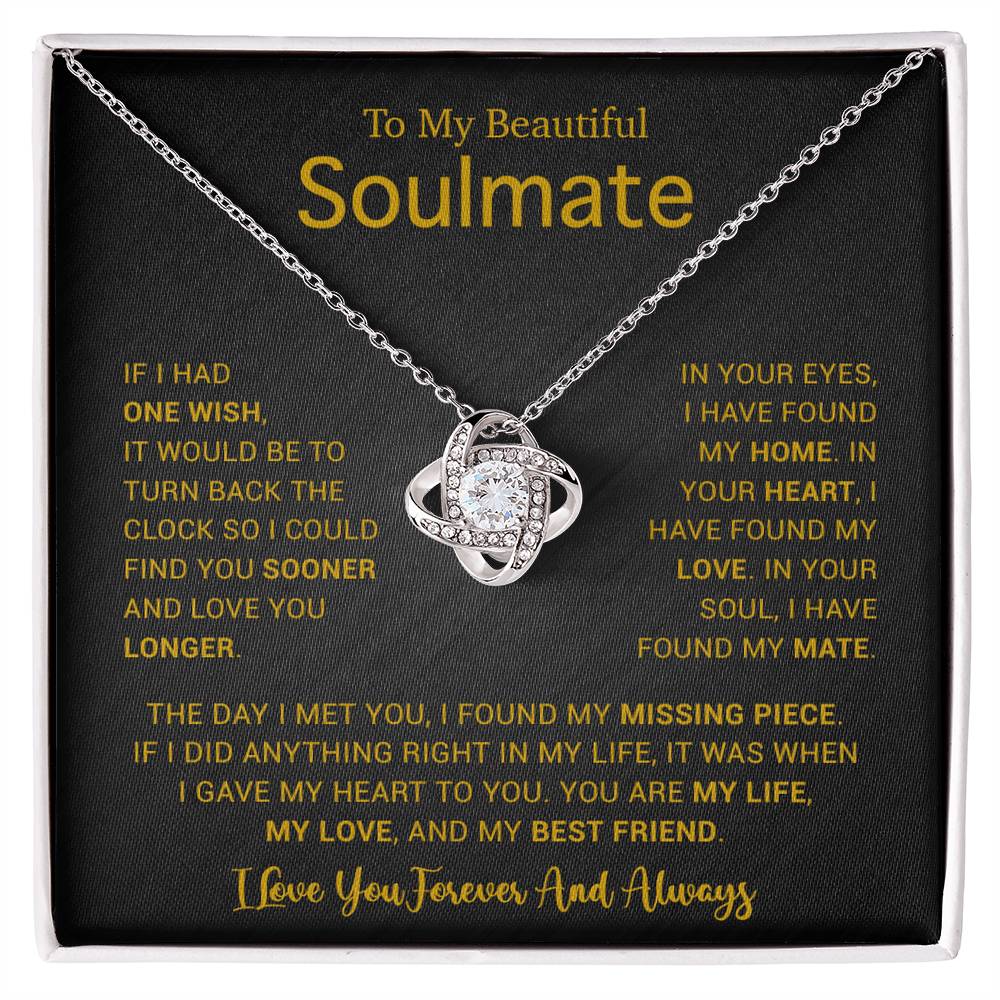 To My Soulmate Necklace, Gift For Soulmate, Anniversary Gift, Birthday Gift 4_5_Gold