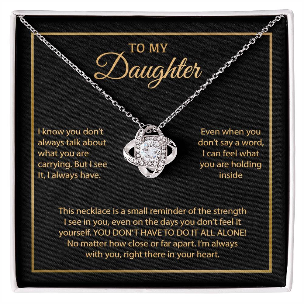 To My Daughter Necklace, Gift for Daughter from Mom, Daughter Mother Necklace 24_3_Gold