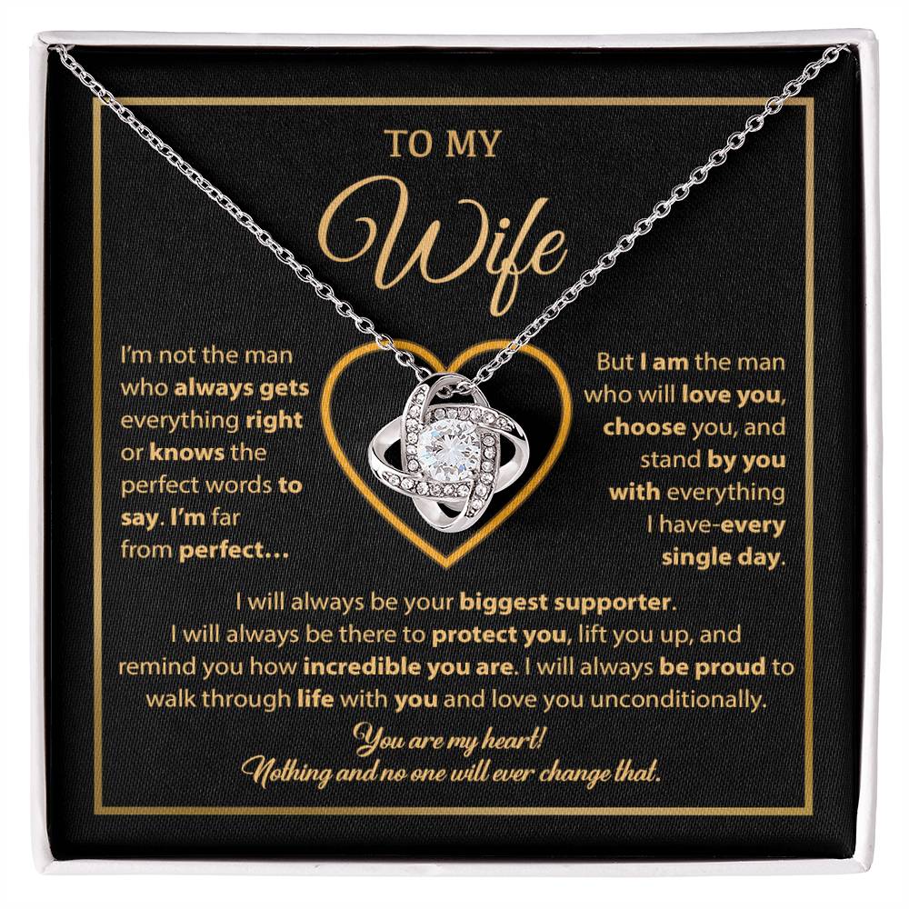 To My Wife Necklace, Gift For Wife, Anniversary Gift For Wife, Necklace For Wife 29_1_Gold