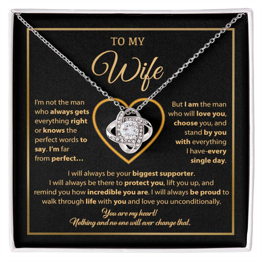 To My Wife Necklace, Gift For Wife, Anniversary Gift For Wife, Necklace For Wife 29_1_Gold