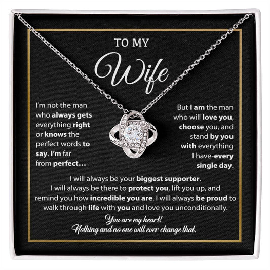 To My Wife Necklace, Gift For Wife, Anniversary Gift For Wife, Necklace For Wife 5_1_Black