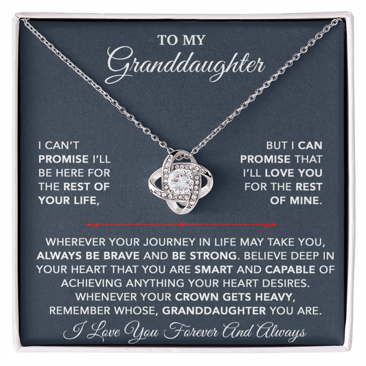 To My Granddaughter Necklace, Granddaughter Gift from Grandpa, Christmas Gift
