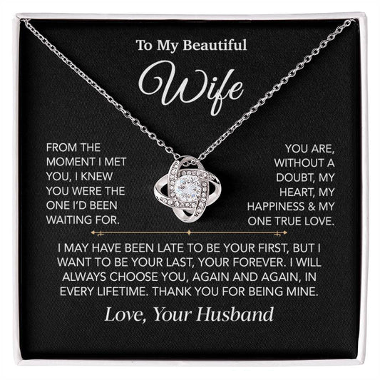 To My Wife Necklace, Christmas Gifts For Women, Anniversary Gift For Wife 27_12_Black