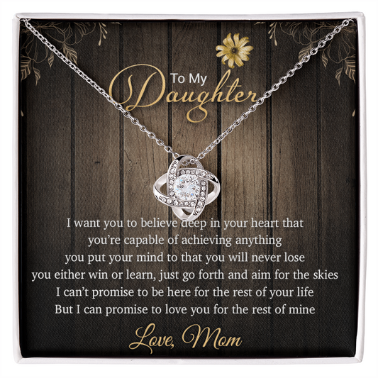To My Daughter Necklace, Gift From Mom For Daughter, Christmas Gift