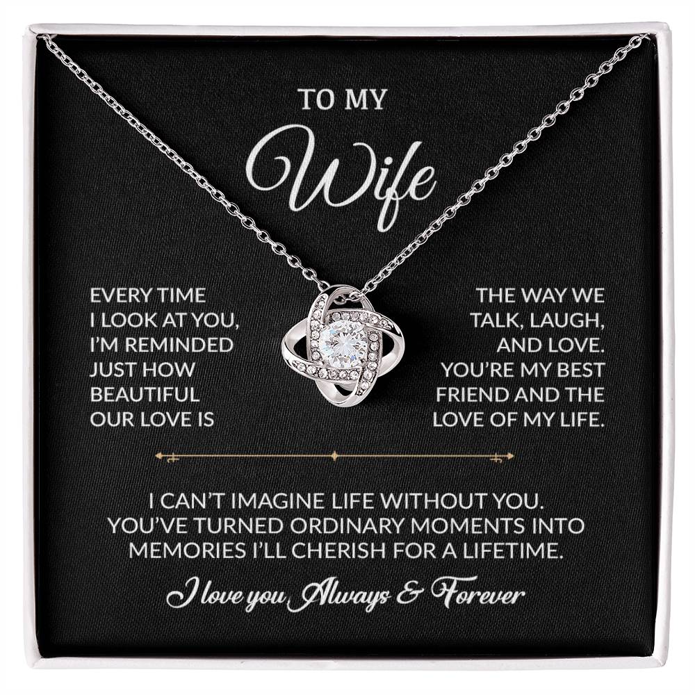 To My Wife Necklace, Gift For Wife, Anniversary Gift For Wife, Necklace For Wife 13_8_Black
