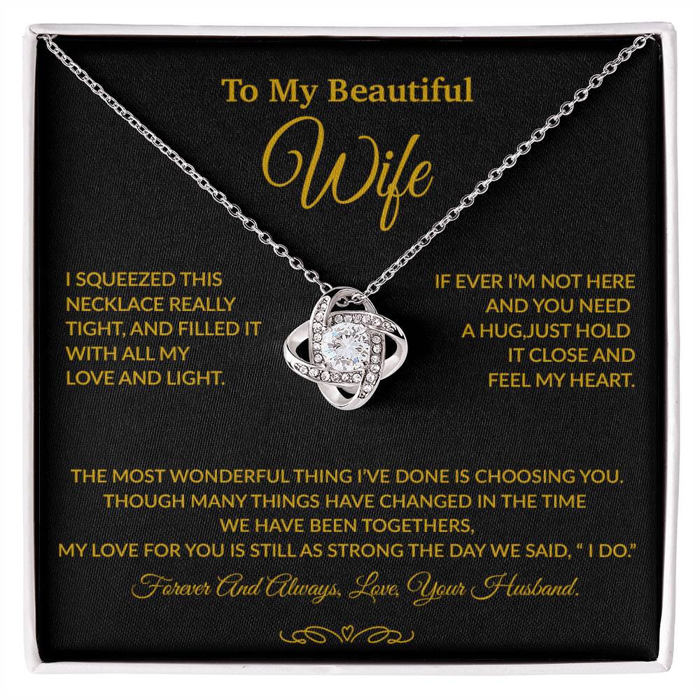 To My Wife Necklace, Gift For Wife, Anniversary Gift For Wife, Necklace For Wife 27_9_Gold