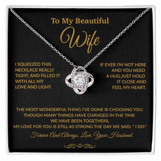 To My Wife Necklace, Gift For Wife, Anniversary Gift For Wife, Necklace For Wife 27_9_Gold