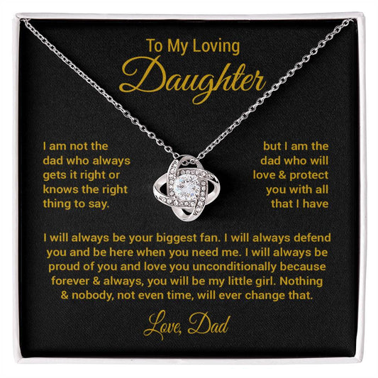 To My Daughter Necklace Gift From Dad, Daughter Gift, Father Daughter Necklace 23_8_Gold
